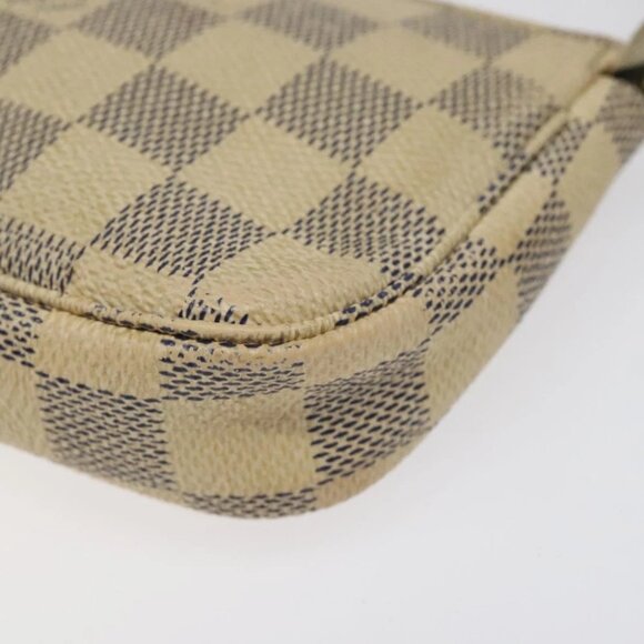 LOUIS VUITTON Damier Azur Mini Pochette Accessoires Pouch N63005 Auth BD1591 - Picture 10 of 14